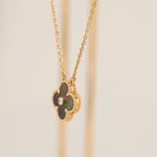 [Marin]CLOVER 15MM DIAMOND AND MOTHER-OF-GREY NECKLACE