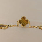 [⭐Shinejoy] CLOVER 5 MOTIFS TIGER EYE BRACELET COLLECTION