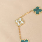 [⭐Shinejoy] CLOVER 5 MOTIF MALACHITE BRACELET COLLECTION