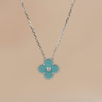 [Marin]COLLIER CLOVER 15MM DIAMOND PORCELAINE SVRES ARGENT