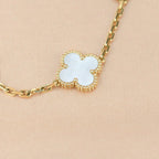 [⭐Shinejoy]CLOVER WHITE PEARL MOP BRACELET 5 MOTIFS COLLECTION