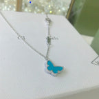 [Marin]BUTTERFLY TURQUOISE BUTTERFLY BRACELET SILVER