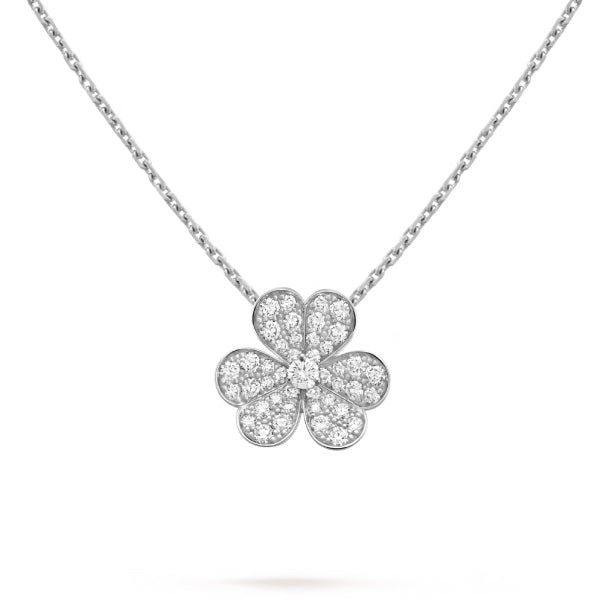 [Marin]CLOVER DIAMOND NECKLACE SILVER