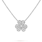 [Marin]CLOVER DIAMOND NECKLACE SILVER