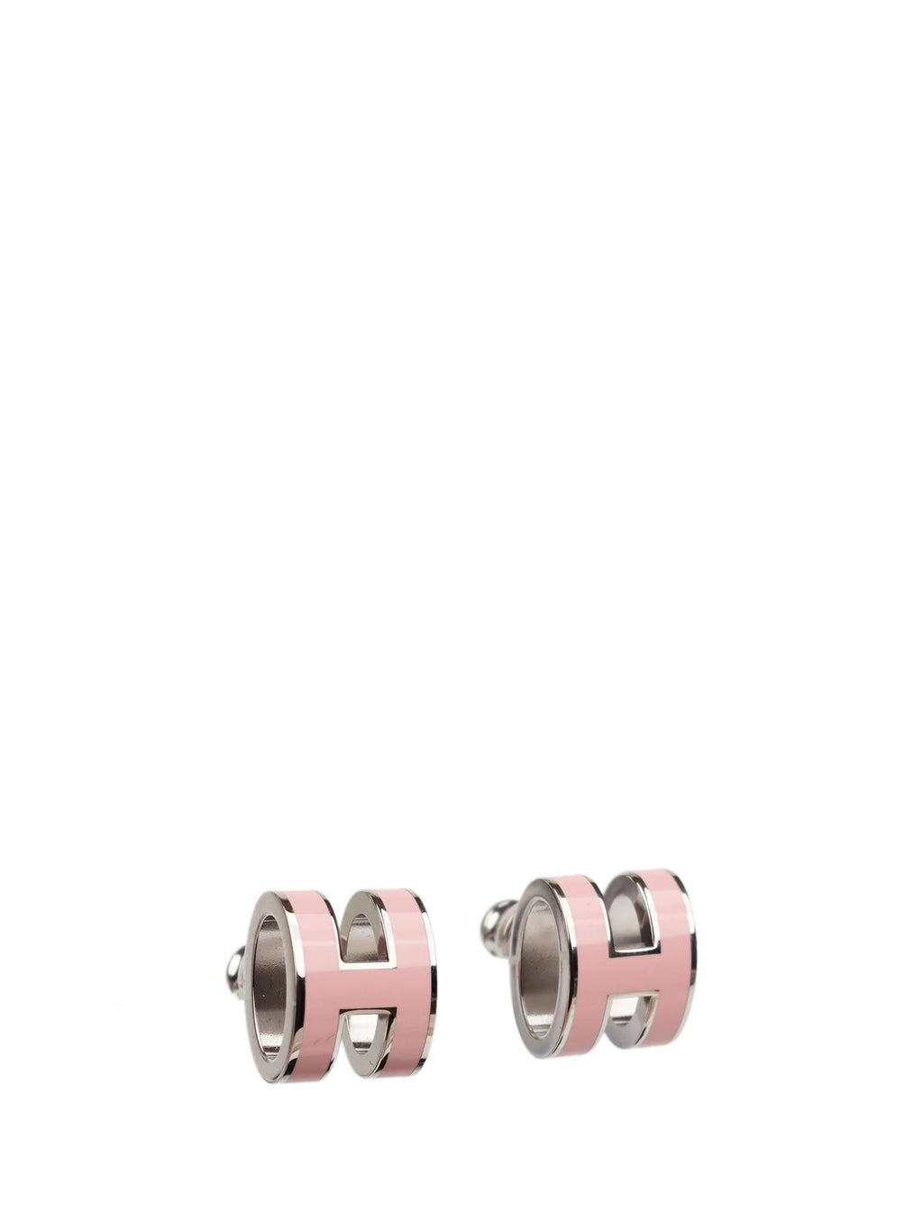 [Marin]MINI POP H SILVER EARRINGS PINK