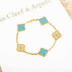 [⭐Shinejoy] CLOVER 5 MOTIF TURQUOISE BRACELET COLLECTION