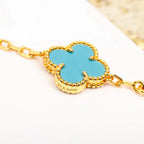 [⭐Shinejoy] CLOVER 5 MOTIF TURQUOISE BRACELET COLLECTION