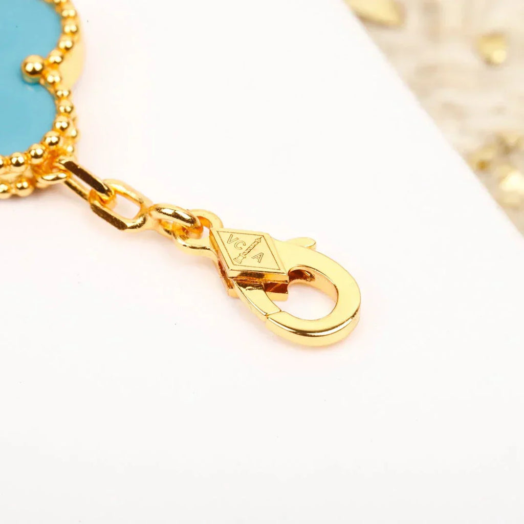 [⭐Shinejoy] CLOVER 5 MOTIF TURQUOISE BRACELET COLLECTION