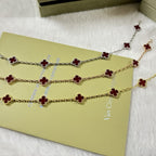 [Marin]CLOVER 6 MOTIF RED AGATE BRACELET-w