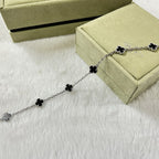 [Marin]CLOVER 6 MOTIF  ONYXS BRACELET-w