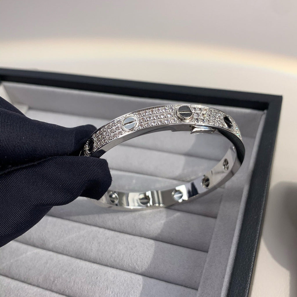 [Marin]BRACELET LOVE CÉRAMIQUE PAVÉE DE DIAMANTS 6,1 MM