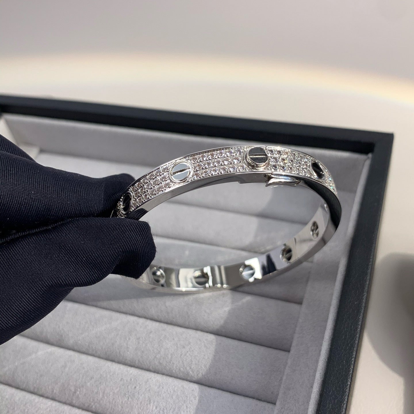[Marin]LOVE BRACELET 6.1MM DIAMOND-PAVED CERAMIC