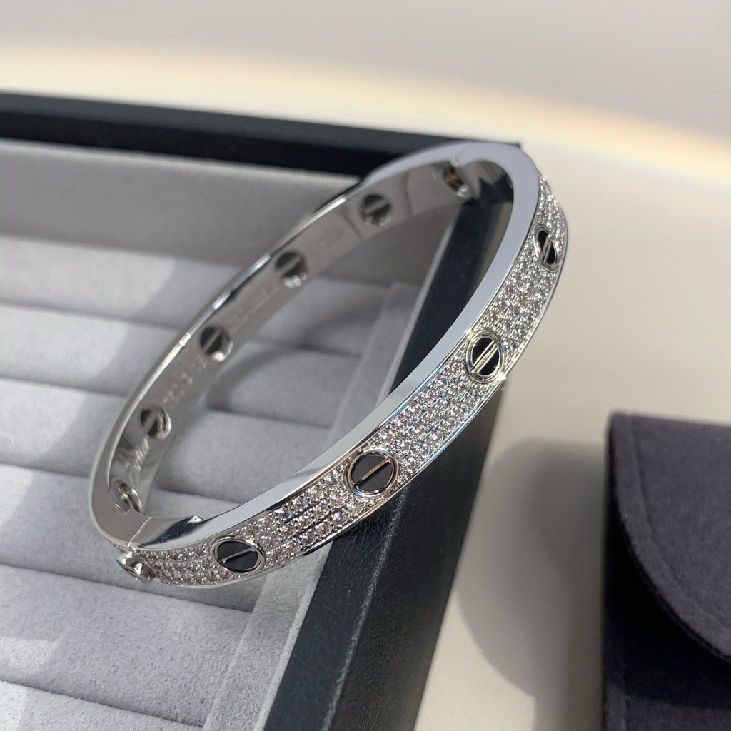 [Marin]BRACELET LOVE CÉRAMIQUE PAVÉE DE DIAMANTS 6,1 MM