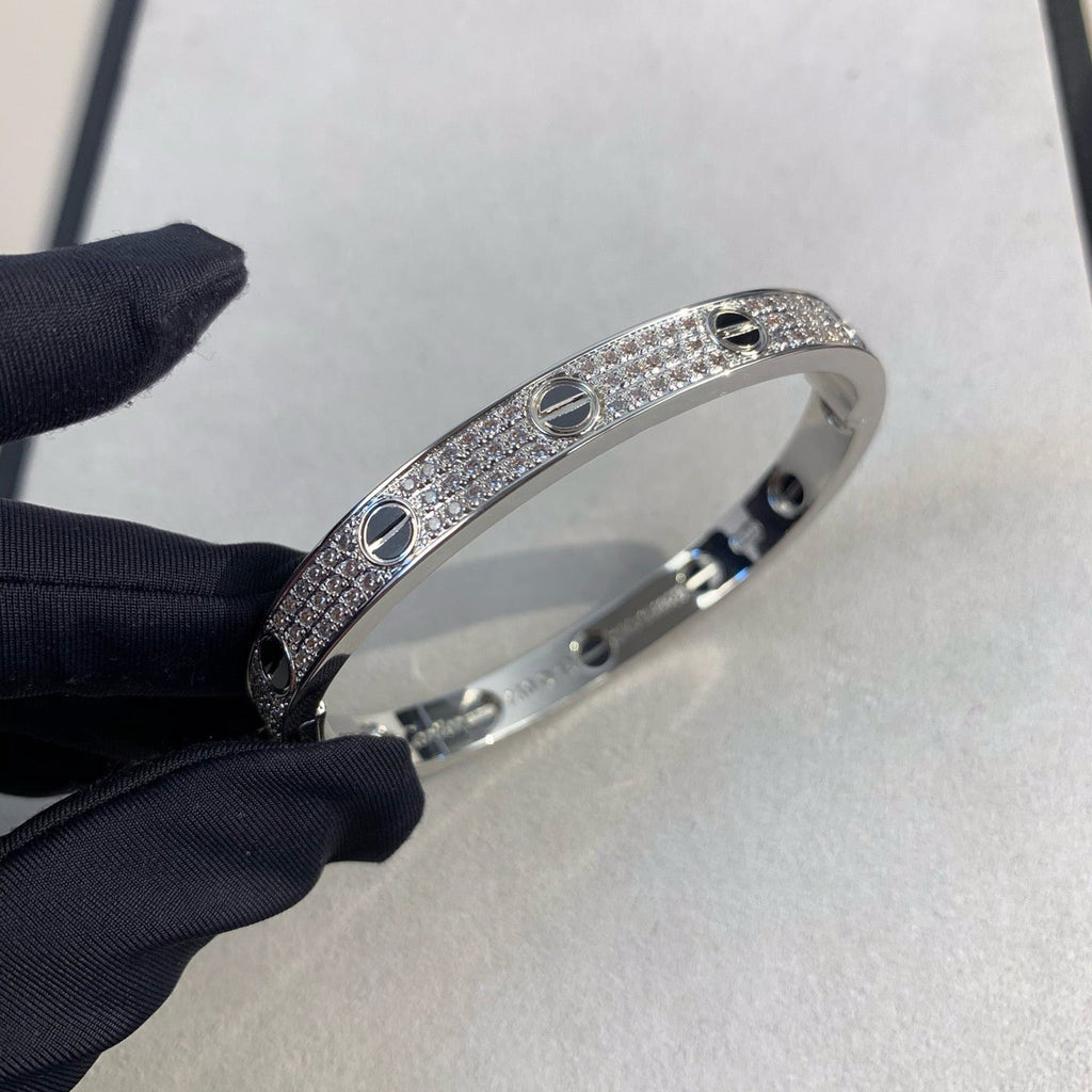 [Marin]BRACELET LOVE CÉRAMIQUE PAVÉE DE DIAMANTS 6,1 MM