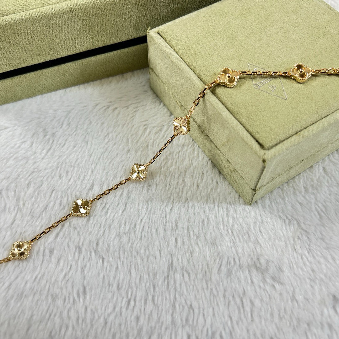 [Marin]CLOVER 6 MOTIF DIAMOND BRACELET