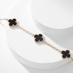 [Marin]COLLIER ONYX 10 MOTIFS TRÈFLE