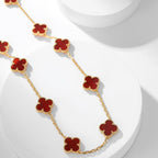 [Marin]COLLIER CLOVER 10 MOTIFS CORNALINE