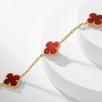 [Marin]COLLIER CLOVER 10 MOTIFS CORNALINE