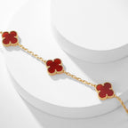 [Marin]COLLIER CLOVER 10 MOTIFS CORNALINE