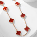 [Marin]COLLIER CLOVER 10 MOTIFS CORNALINE