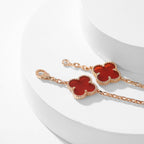 [Marin]COLLIER CLOVER 10 MOTIFS CORNALINE