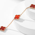 [Marin]COLLIER CLOVER 10 MOTIFS CORNALINE