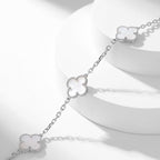 [Marin]COLLIER 10 MOTIFS TRÈFLE NACRE BLANCHE