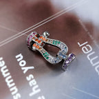 [Marin]FORCE LARGE HORSESHOE  COLORED DIAMOND BRACELET ROSE GOLD