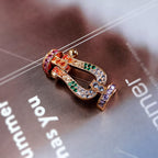 [Marin]FORCE LARGE HORSESHOE  COLORED DIAMOND BRACELET ROSE GOLD
