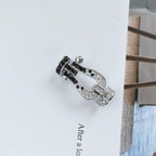 [Marin]FORCE LARGE HORSESHOE BLACK WHITE DIAMOND BRACELET ROSE GOLD