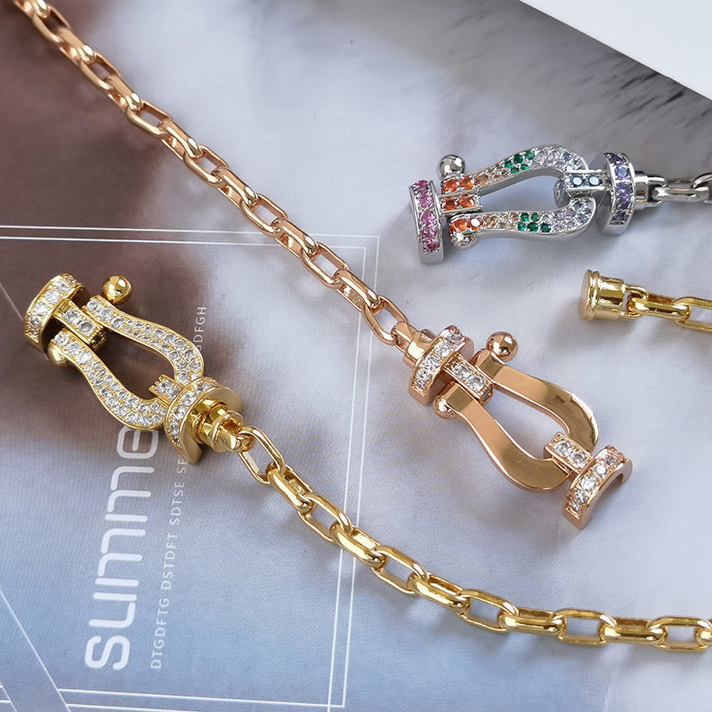 [Marin]FORCE LARGE HORSESHOE CLASP  METAL BRACELET