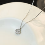 [Marin]CLOVER MINI 9.5MM PENDANT DIAMOND NECKLACE