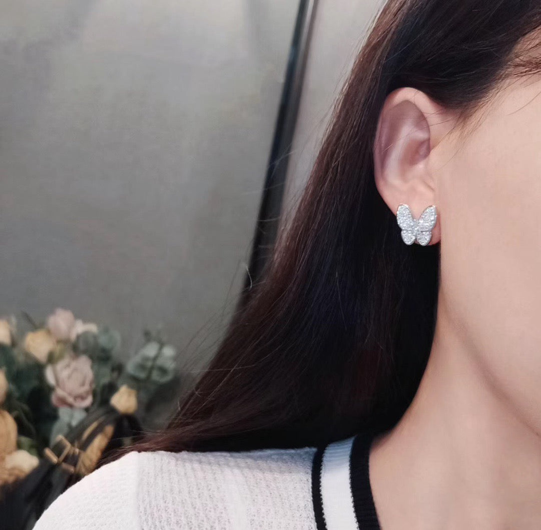 [Marin]BUTTERFLY ALL DIAMOND EARRINGS