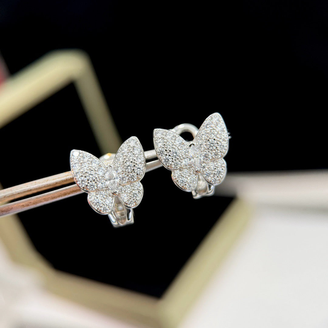 [Marin]BUTTERFLY ALL DIAMOND EARRINGS