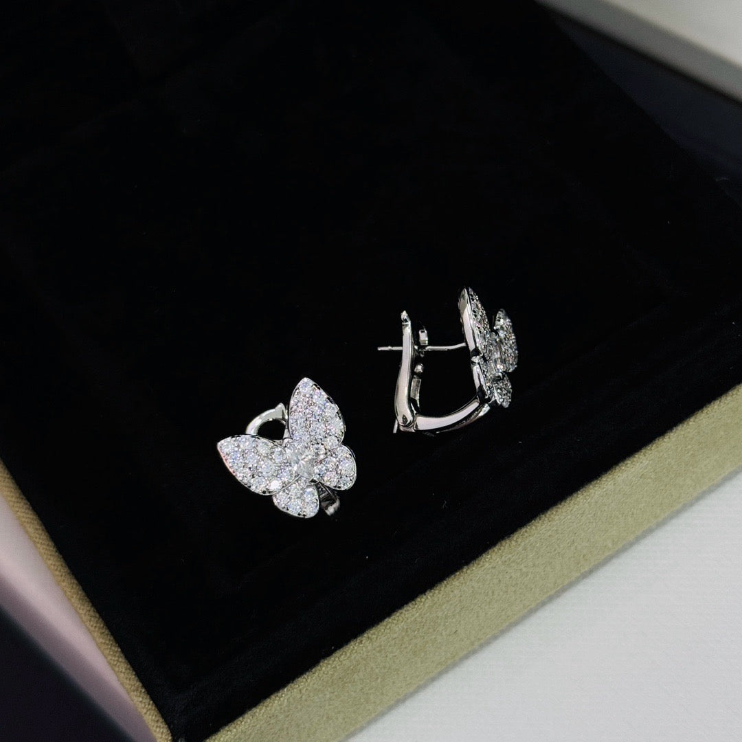 [Marin]BUTTERFLY ALL DIAMOND EARRINGS