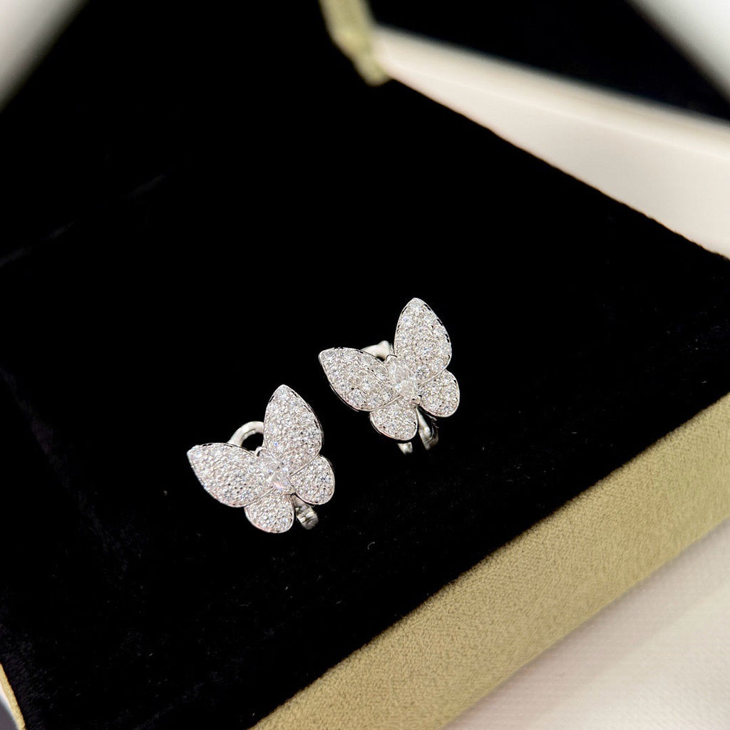 [Marin]BUTTERFLY ALL DIAMOND EARRINGS