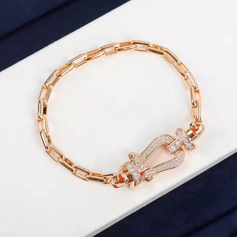 [Marin]FORCE LARGE HORSESHOE CLASP  METAL BRACELET
