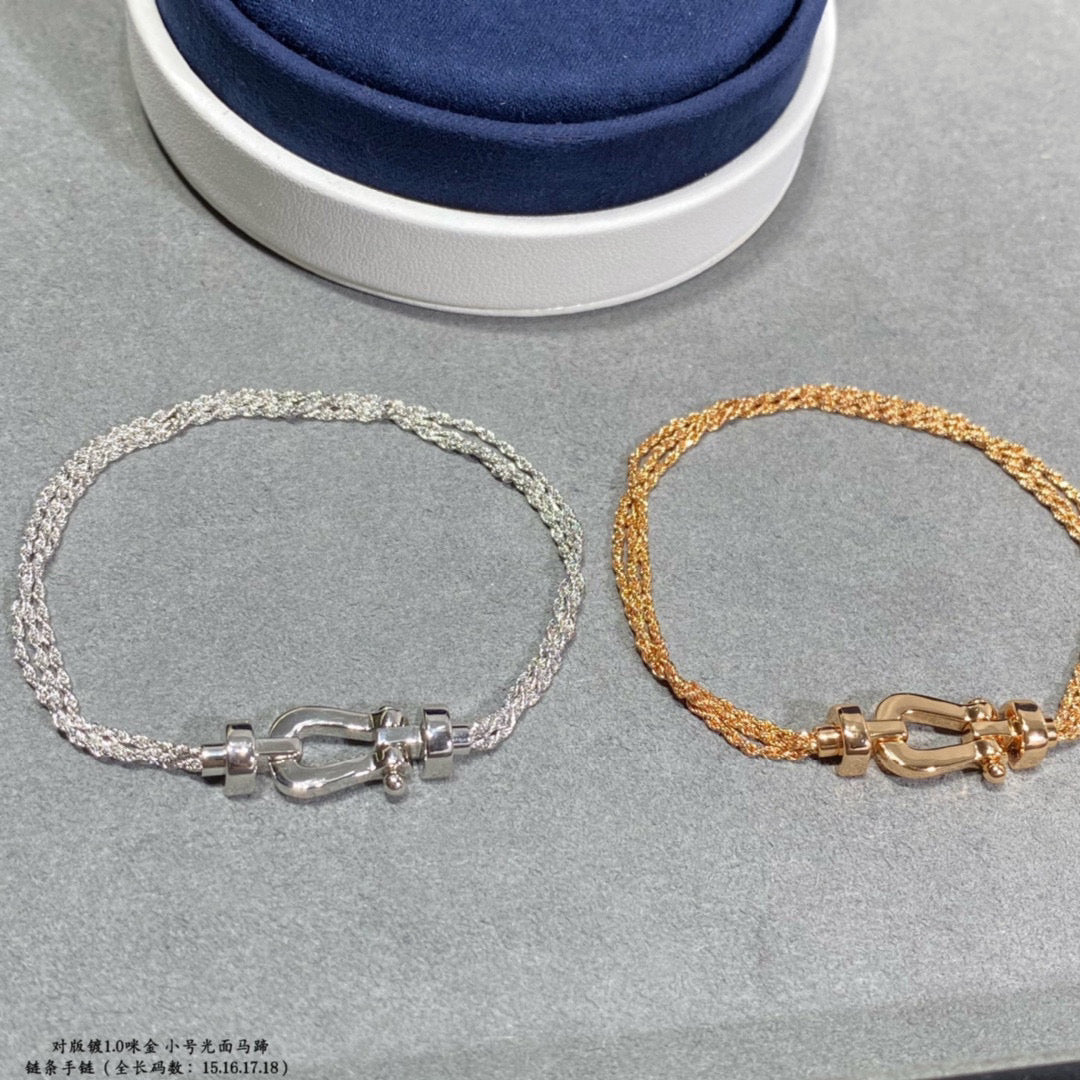 [Marin]FORCE SMALL HORSESHOE  DIAMOND CHAIN ROPE BRACELET