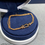 [Marin]FORCE SMALL HORSESHOE  DIAMOND CHAIN ROPE BRACELET