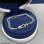 [Marin]FORCE SMALL HORSESHOE  DIAMOND CHAIN ROPE BRACELET