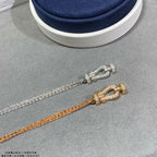 [Marin]FORCE SMALL HORSESHOE  DIAMOND CHAIN ROPE BRACELET