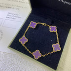 [⭐Shinejoy] CLOVER 5 MOTIF VIOLET BRACELET COLLECTION