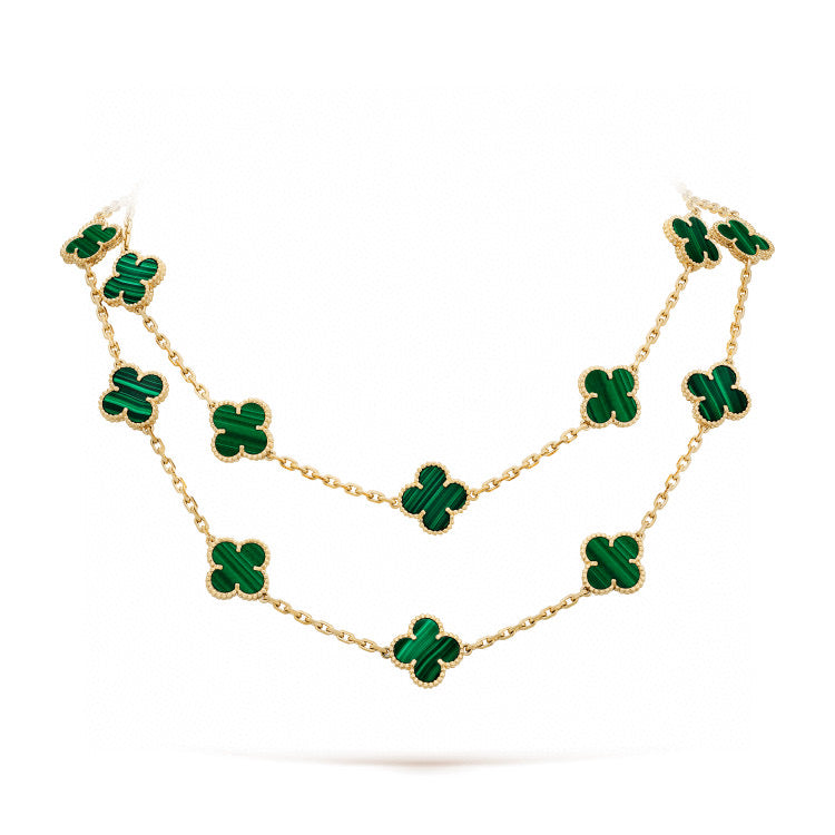 [Marin]CLOVER 20 MOTIFS MALACHITE GOLD