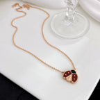[Marin]LUCKY  CARNELIANS LADYBUG NECKLACE