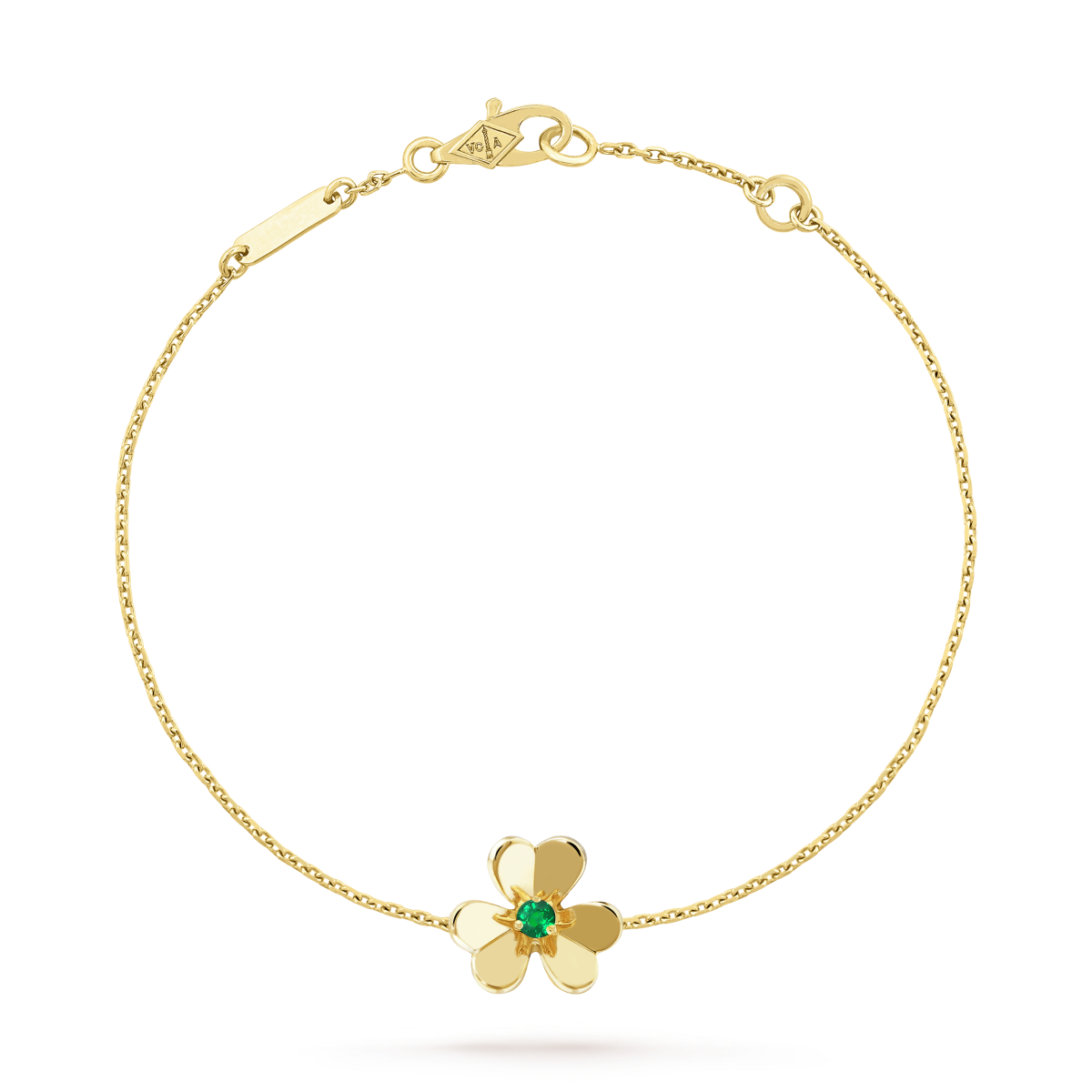 [Marin]FRIVOLE GOLD FLOWER PINK MALACHITE BRACELET