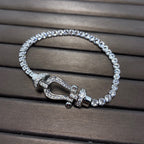 [Marin]FORCE  LARGE HORSESHOE FULL DIAMOND TENNIS BRACELET