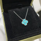 [Marin]COLLIER CLOVER 15MM DIAMOND PORCELAINE SVRES ARGENT
