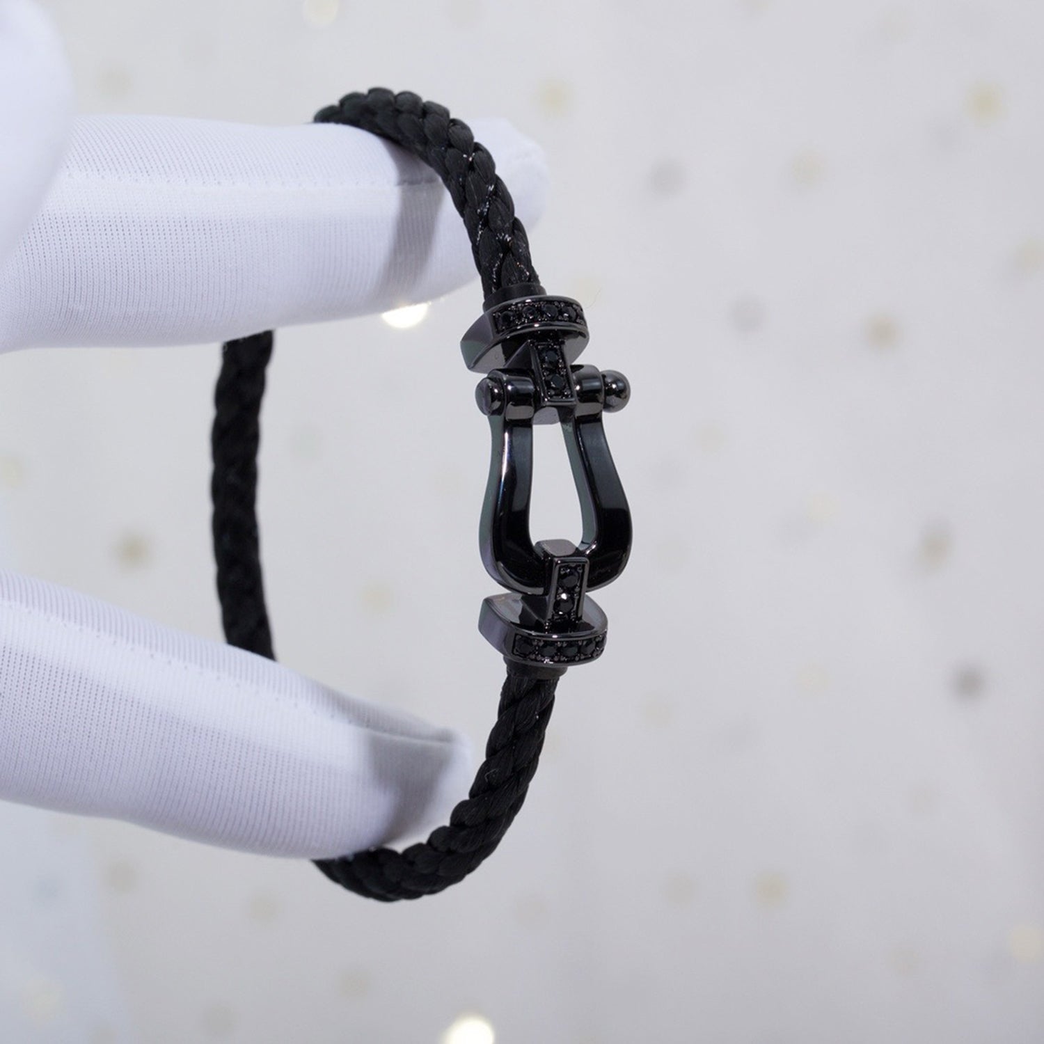 [Marin]FORCE LARGE SERIES HORSESHOE BLACK SAMURAI BRACELET
