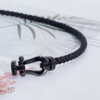 [Marin]FORCE LARGE SERIES HORSESHOE BLACK SAMURAI BRACELET