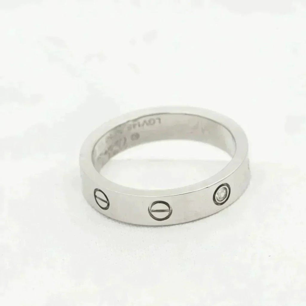 [Marin]LOVE RING 4MM 1 DIAMOND SILVER